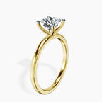 14kt Yellow Gold Four Prong Solitaire 1.5mm Lab Diamond Ring standing product image one