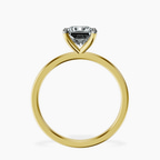 14kt Yellow Gold Four Prong Solitaire 1.5mm Lab Diamond Ring side right image one