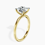 9ct Yellow Gold Four Prong Solitaire 1.5mm Lab Diamond Ring standing product image one