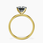 9ct Yellow Gold Four Prong Solitaire 1.5mm Lab Diamond Ring side right image one