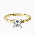 18kt Yellow Gold Four Prong Solitaire 1.5mm Lab Diamond Ring front image