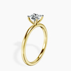 18kt Yellow Gold Four Prong Solitaire 1.5mm Lab Diamond Ring standing product image one