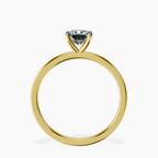18kt Yellow Gold Four Prong Solitaire 1.5mm Lab Diamond Ring side right image one