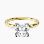 9ct Yellow Gold Four Prong Solitaire 1.5mm Lab Diamond Ring front image