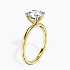 9ct Yellow Gold Four Prong Solitaire 1.5mm Lab Diamond Ring standing product image one