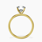 9ct Yellow Gold Four Prong Solitaire 1.5mm Lab Diamond Ring side right image one