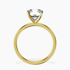 10kt Yellow Gold Four Prong Solitaire 1.5mm Lab Diamond Ring side right image one