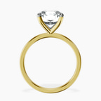 14kt Yellow Gold Four Prong Solitaire 1.5mm Lab Diamond Ring side right image one