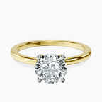 18kt Yellow Gold Four Prong Solitaire 1.5mm Lab Diamond Ring front image