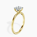 18kt Yellow Gold Four Prong Solitaire 1.5mm Lab Diamond Ring standing product image one