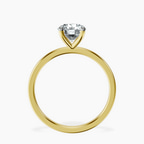 18kt Yellow Gold Four Prong Solitaire 1.5mm Lab Diamond Ring side right image one