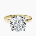18kt Yellow Gold Four Prong Solitaire 1.5mm Lab Diamond Ring front image