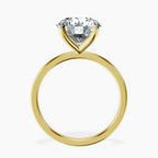 18kt Yellow Gold Four Prong Solitaire 1.5mm Lab Diamond Ring side right image one