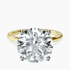 18kt Yellow Gold Four Prong Solitaire 1.5mm Lab Diamond Ring front image