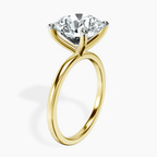 18kt Yellow Gold Four Prong Solitaire 1.5mm Lab Diamond Ring standing product image one