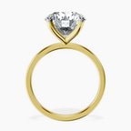 18kt Yellow Gold Four Prong Solitaire 1.5mm Lab Diamond Ring side right image one