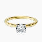 10kt Yellow Gold Four Prong Solitaire 1.5mm Lab Diamond Ring front image