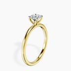10kt Yellow Gold Four Prong Solitaire 1.5mm Lab Diamond Ring standing product image one