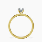 10kt Yellow Gold Four Prong Solitaire 1.5mm Lab Diamond Ring side right image one