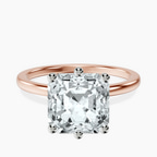 18kt Rose Gold Six Prong Solitaire 1.5mm Lab Diamond Ring front image