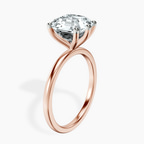 18kt Rose Gold Six Prong Solitaire 1.5mm Lab Diamond Ring standing product image one