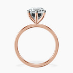 18kt Rose Gold Six Prong Solitaire 1.5mm Lab Diamond Ring side right image one