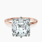 14kt Rose Gold Six Prong Solitaire 1.5mm Lab Diamond Ring front image