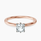 18kt Rose Gold Six Prong Solitaire 1.5mm Lab Diamond Ring front image
