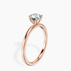 18kt Rose Gold Six Prong Solitaire 1.5mm Lab Diamond Ring standing product image one
