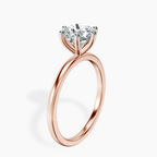 9ct Rose Gold Six Prong Solitaire 1.5mm Lab Diamond Ring standing product image one