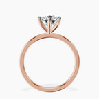 9ct Rose Gold Six Prong Solitaire 1.5mm Lab Diamond Ring side right image one