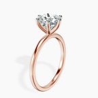 18kt Rose Gold Six Prong Solitaire 1.5mm Lab Diamond Ring standing product image one