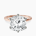 18kt Rose Gold Six Prong Solitaire 1.5mm Lab Diamond Ring front image