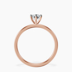 14kt Rose Gold Six Prong Solitaire 1.5mm Lab Diamond Ring side right image one