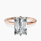 18kt Rose Gold Six Prong Solitaire 1.5mm Lab Diamond Ring front image