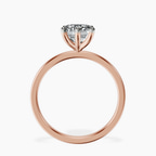 18kt Rose Gold Six Prong Solitaire 1.5mm Lab Diamond Ring side right image one