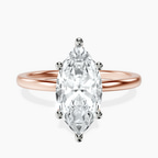 9ct Rose Gold Six Prong Solitaire 1.5mm Lab Diamond Ring front image
