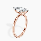 9ct Rose Gold Six Prong Solitaire 1.5mm Lab Diamond Ring standing product image one