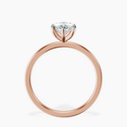 9ct Rose Gold Six Prong Solitaire 1.5mm Lab Diamond Ring side right image one