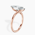 10kt Rose Gold Six Prong Solitaire 1.5mm Lab Diamond Ring standing product image one