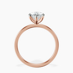 10kt Rose Gold Six Prong Solitaire 1.5mm Lab Diamond Ring side right image one
