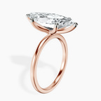 18kt Rose Gold Six Prong Solitaire 1.5mm Lab Diamond Ring standing product image one