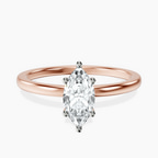 18kt Rose Gold Six Prong Solitaire 1.5mm Lab Diamond Ring front image