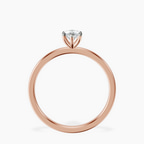 18kt Rose Gold Six Prong Solitaire 1.5mm Lab Diamond Ring side right image one