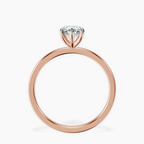 10kt Rose Gold Six Prong Solitaire 1.5mm Lab Diamond Ring side right image one