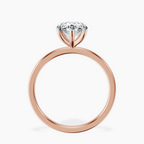 2.99 ct. oval Six Prong Ring in 14kt rose gold side right image one