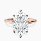 18kt Rose Gold Six Prong Solitaire 1.5mm Lab Diamond Ring front image