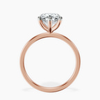 18kt Rose Gold Six Prong Solitaire 1.5mm Lab Diamond Ring side right image one