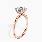 18kt Rose Gold Six Prong Solitaire 1.5mm Lab Diamond Ring standing product image one