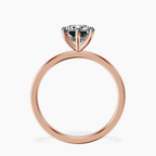 18kt Rose Gold Six Prong Solitaire 1.5mm Lab Diamond Ring side right image one